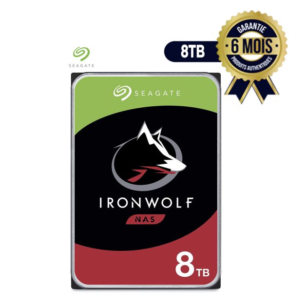 Disque dur interne Seagate IronWolf 8TB NAS HDD 3.5