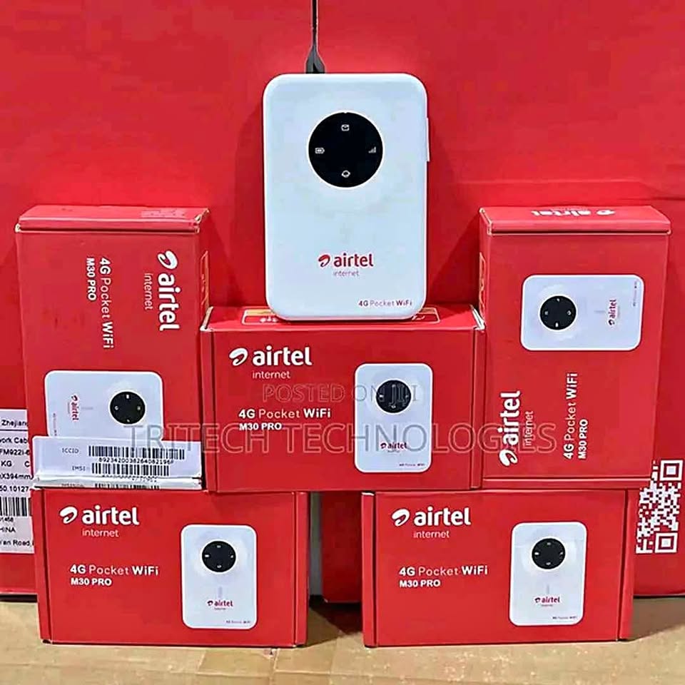 Airtel 4G LTE MiFi WiFI – M30 PRO – Compatible Avec Toutes Les Puces