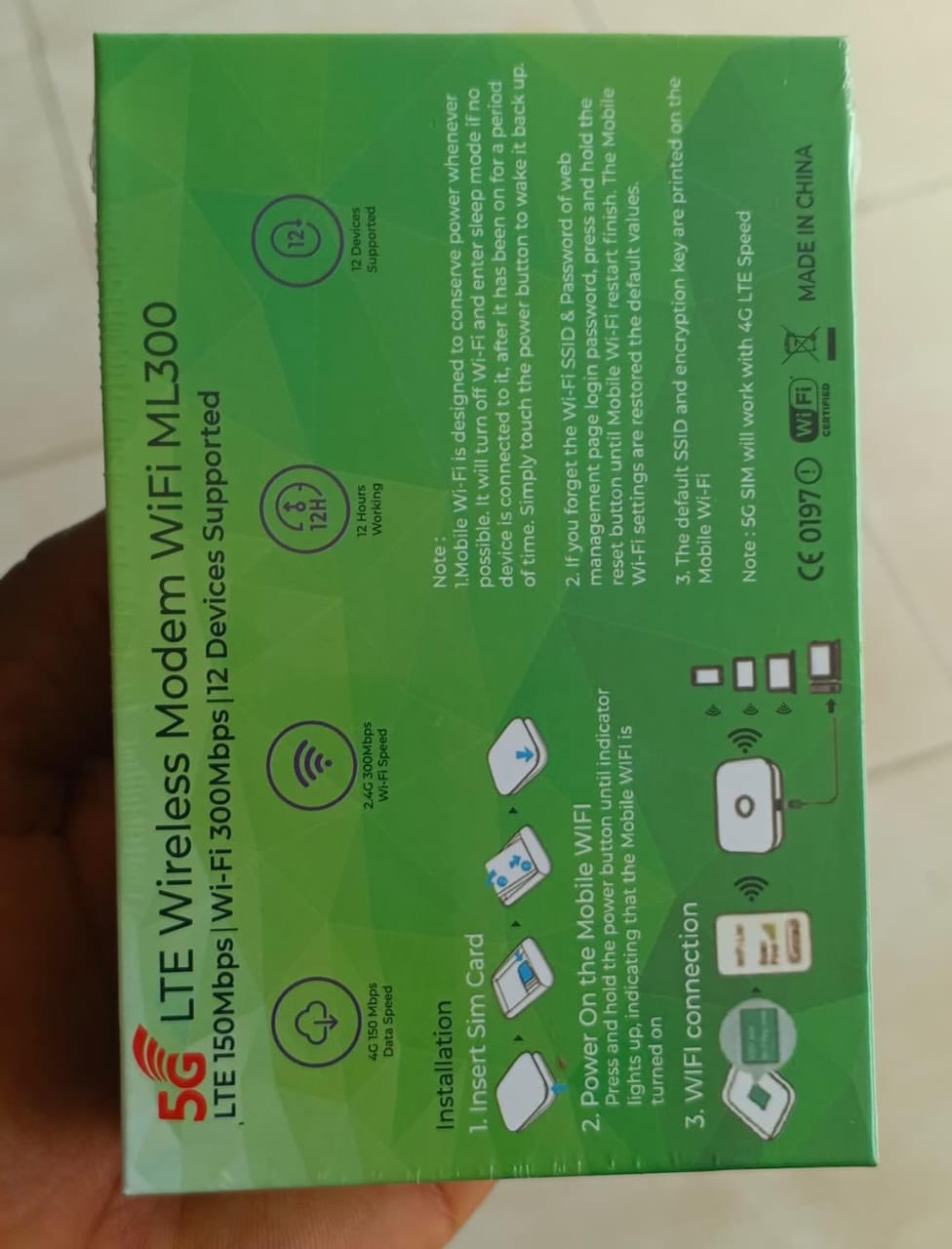 Miniature 3 de LTE Wireless Modem Wifi ML300 5G
