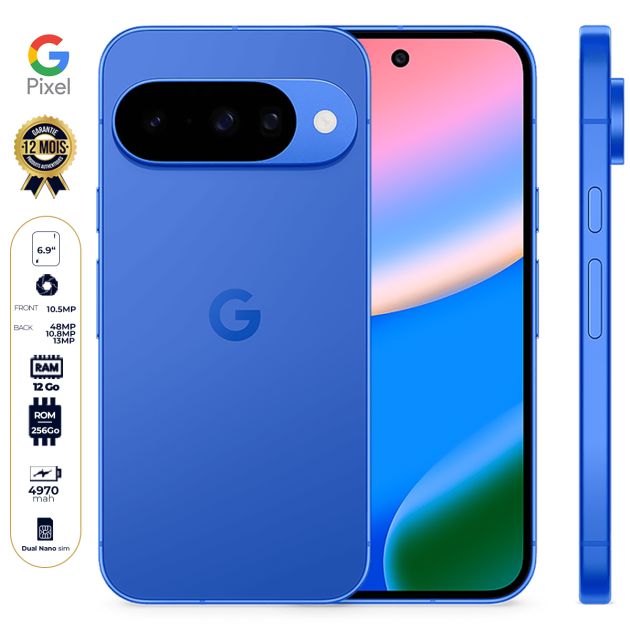 Google Pixel 10 - 12Go RAM – 256Go – Écran OLED 6.3" 120Hz – Tensor G5 – Triple caméra 48MP – Batterie 4970mAh – Android 16 – IP68/IP69