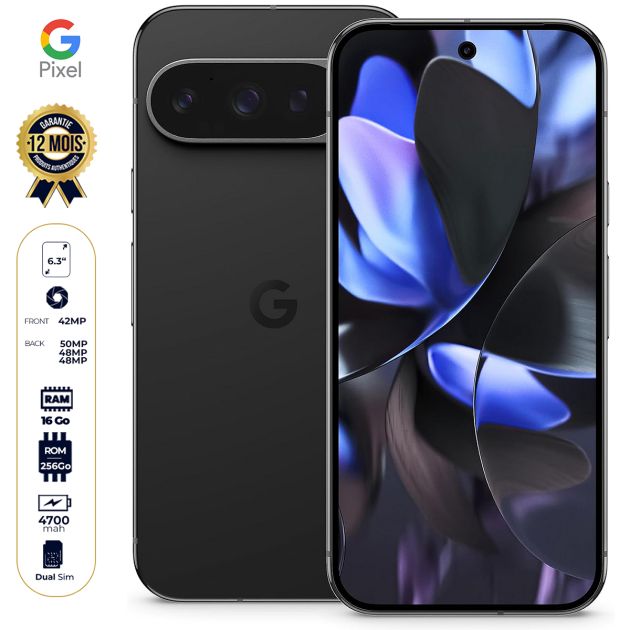 Google Pixel 9 Pro XL - Ecran 6.8'' LTPO OLED 120Hz - 256Go / 16Go RAM - 50 MP+48 MP+48 MP / 42 MP - 5060 mAh