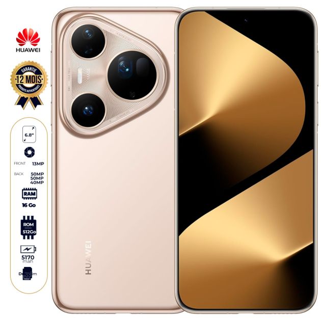 Huawei Pura 80 Ultra – 512 Go – 16 Go RAM – 6,8" – Dual Nano SIM – 50MP+50MP+40MP/13MP – 5170 mAh