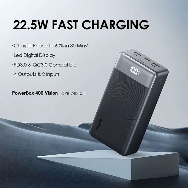 Miniature 3 de Powerbank - Oraimo PowerBox 400 Vision - OPB-P7400Q - 40000mAh - 22.5W