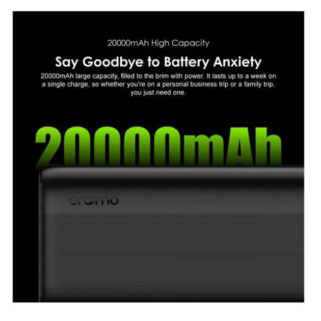 Miniature 3 de Powerbank Oraimo Fast Charger – OPB-P204D - 20000mAh