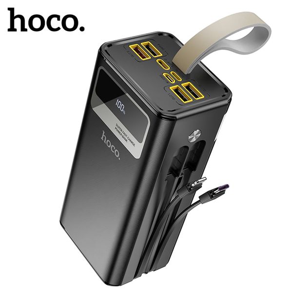 Powerbank Hoco DB58A - 40000mAH - 22,5 watts - Cables intégrés - Torche intégrée