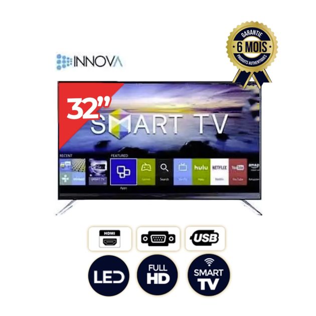 TV INNOVA - 32 pouces - LED - 32SHH555 HD Ready - Régulateur de tension + décodeur intégré