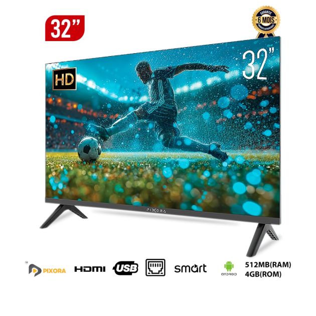 Smart TV PIXORA - 32 pouces - ANDROID
