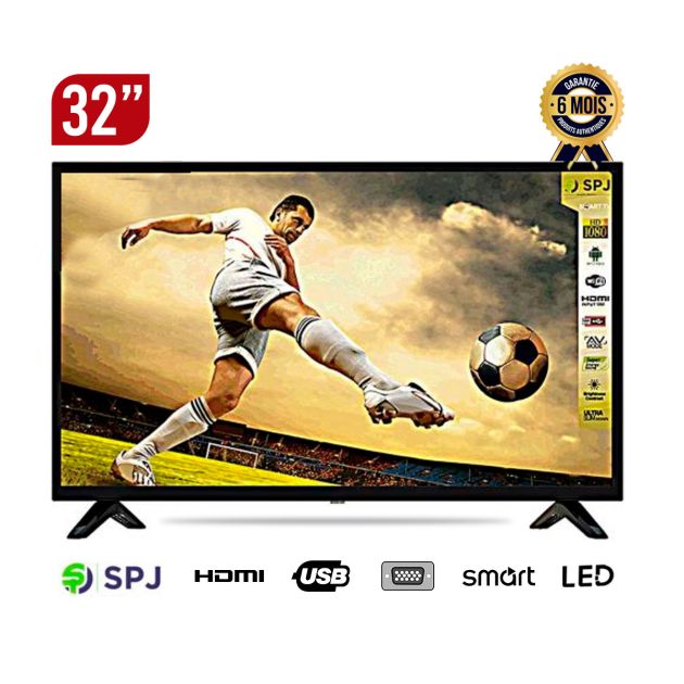 TV SMART SPJ 32 pouces - HD Android-Série 2200 - hds32bl2200V - Chrome intégré