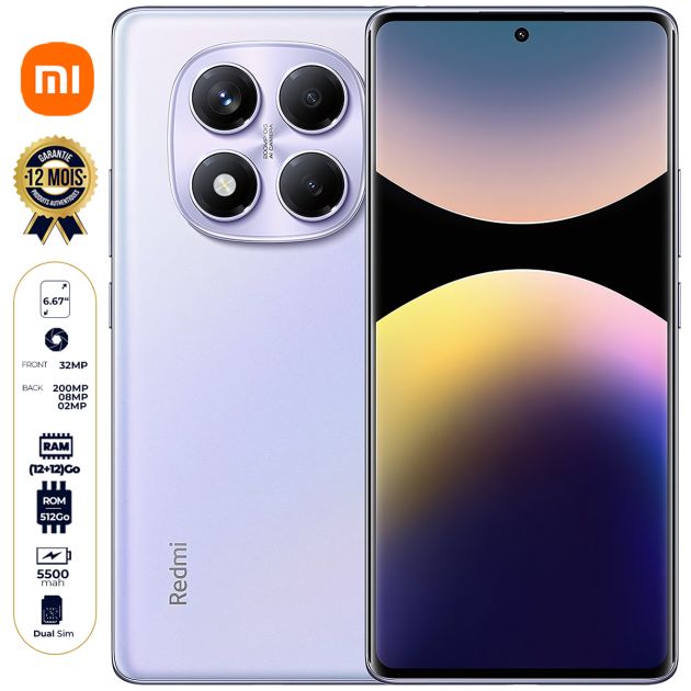 Xiaomi Redmi Note 14 Pro 4G - Global - 256 Go - 8 Go RAM + 8 Go RAM extensible - 6,67" - 200 MP - 5500mAh